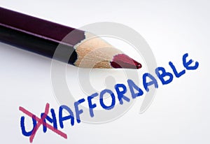 Unaffordable word