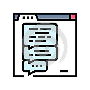 unanswered messages sad mood color icon vector illustration