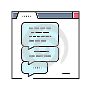 unanswered messages sad mood color icon vector illustration