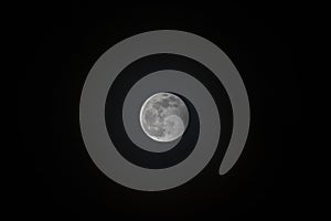 Lunar eclipse in a clear sky