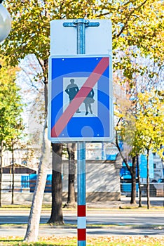 Unauthorised persons prohibited beyond this point sign