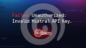 Unauthorized access: invalid mistral api key