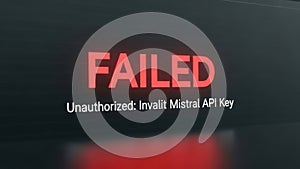 Unauthorized access: invalid mistral api key