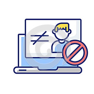 Unauthorized access RGB color icon