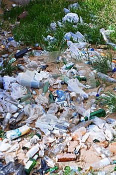 Unauthorized garbage landfill photo