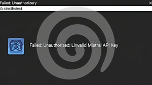 Unauthorized mistral api key error