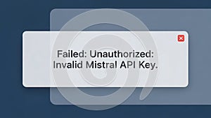 Unauthorized mistral api key error
