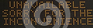 `Unavailable` LED dot matrix sign display