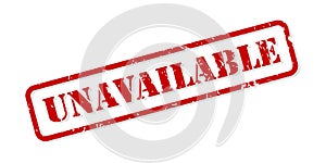 Unavailable Rubber Stamp Vector photo