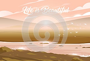 Unbelievable landscape. Vector illustration. Exciting view. Life is Beautiful. 4