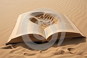 Unbound Open book sand. Generate Ai