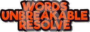 Unbreakable Resolve in Words Inspiring Lettering Vector