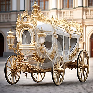 Unbridled Opulence: A Regal Horse-drawn Carriage