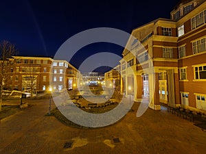 UNC Charlotte main campus at night