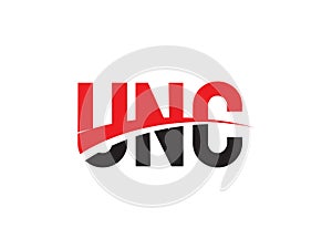 UNC Letter Initial Logo Design Vector Illustration