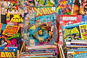 The Uncanny X-Men comic book on display at a shop