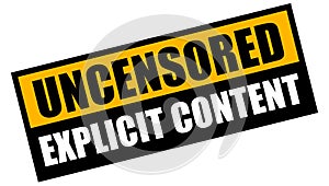 Uncensored explicit content warning banner photo