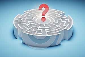 Uncertainty concept with maze exit