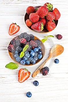 Ãâunch of wild berries and mint