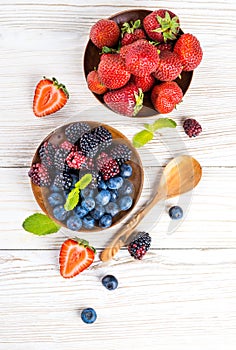 Ãâunch of wild berries and mint