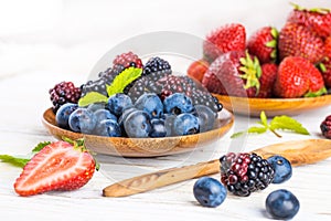 Ãâunch of wild berries and mint