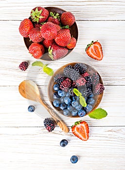 Ãâunch of wild berries and mint