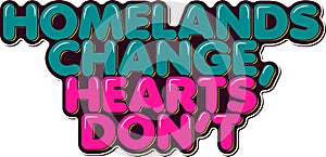 Unchanging Hearts Lettering Vector photo