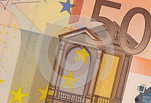 Uncirculated 50 Euro Banknote Close up