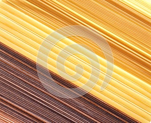 Unckoked pasta on white background photo