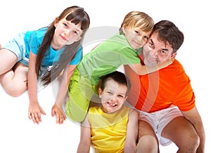 Uncle with nephews and niece