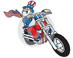 Uncle sam biker