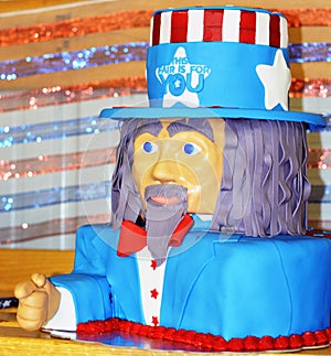 Uncle Sam Decorated Cake