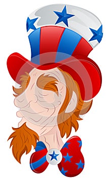 Uncle Sam Face Closeup