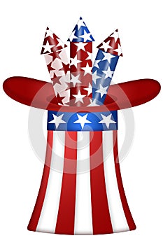 Uncle Sam Hat with Fireworks