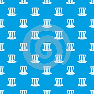 Uncle sam hat pattern seamless blue