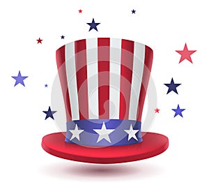 Uncle sam hat symbol of Presidents day photo