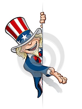 Uncle Sam Presenting a Banner photo