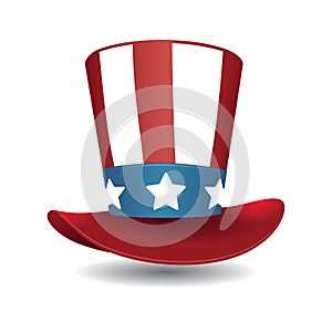 uncle sam's hat. Vector illustration decorative background design