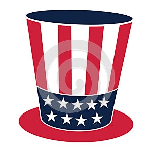 uncle sam's hat. Vector illustration decorative design
