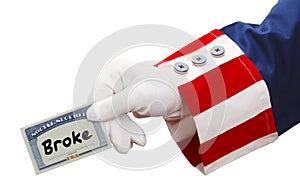 Uncle Sam Social Security Broke