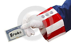 Uncle Sam Social Security Broke photo