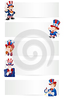Uncle Sam Vector Banners