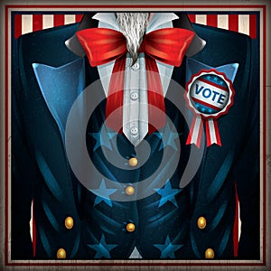 Uncle sam. Vector illustration decorative design