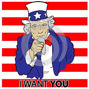 Uncle Sam Wants You Pointing Stripes