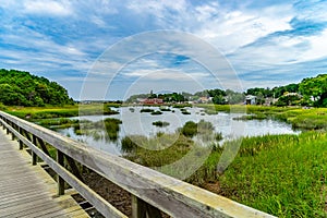 Uncle Tim& x27;s Bridge, Wellfleet, Cape Cod, MA US.