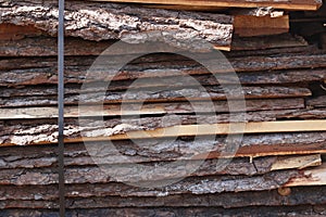 UNCLEANED STACKED WOOD