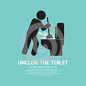 Unclog The Toilet Black Symbol