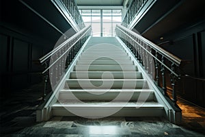 The uncluttered charm of a vacant, aesthetically pleasing stairwell