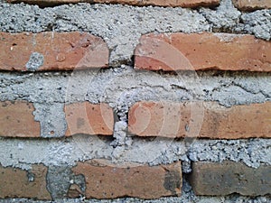 uncoated house brick walls
