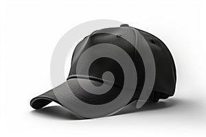 Uncomplicated Design, Realistic Black Cap Mockup on White Background